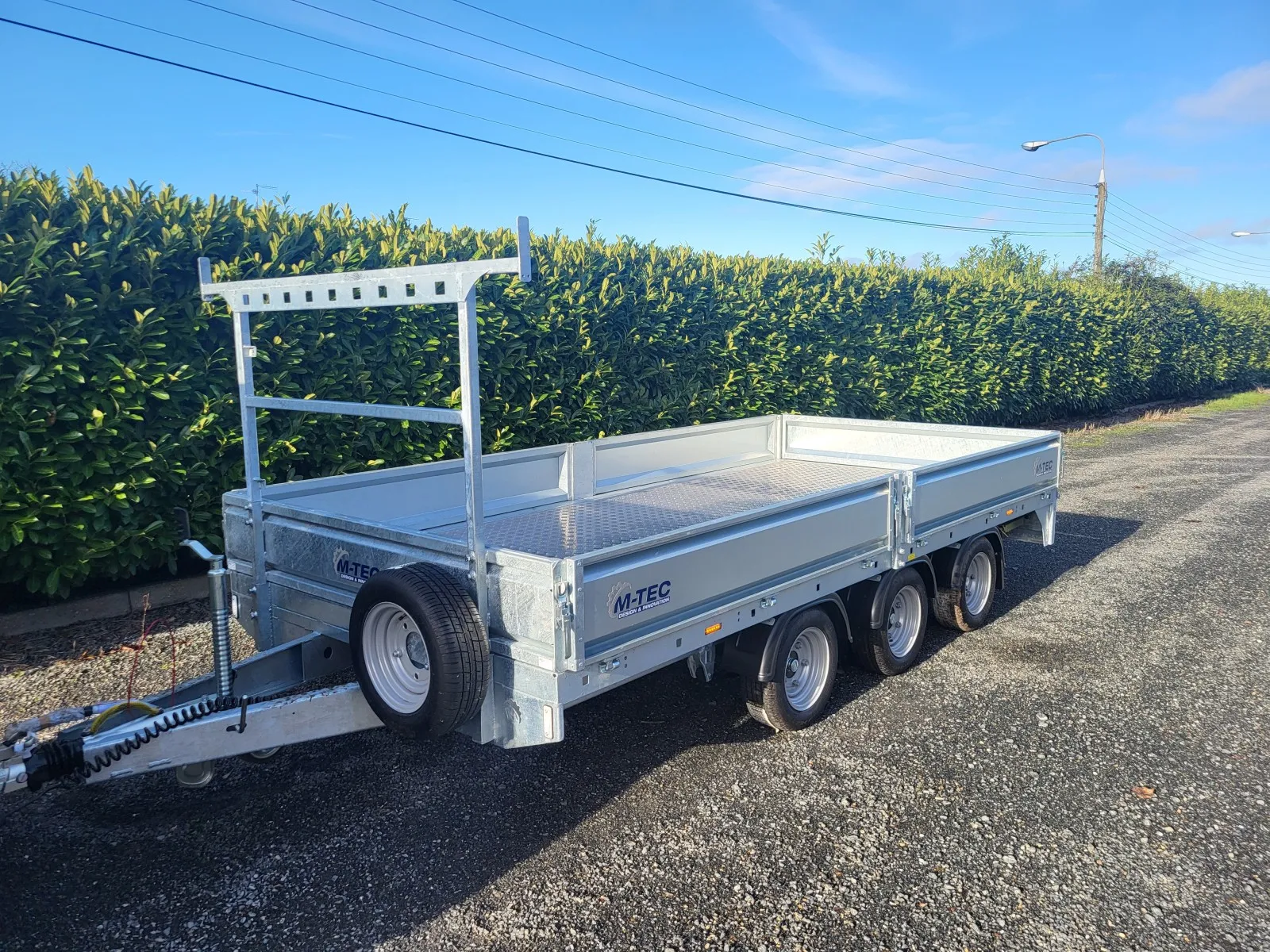 M-Tec Flatbed Tri Axle Builders Trailer