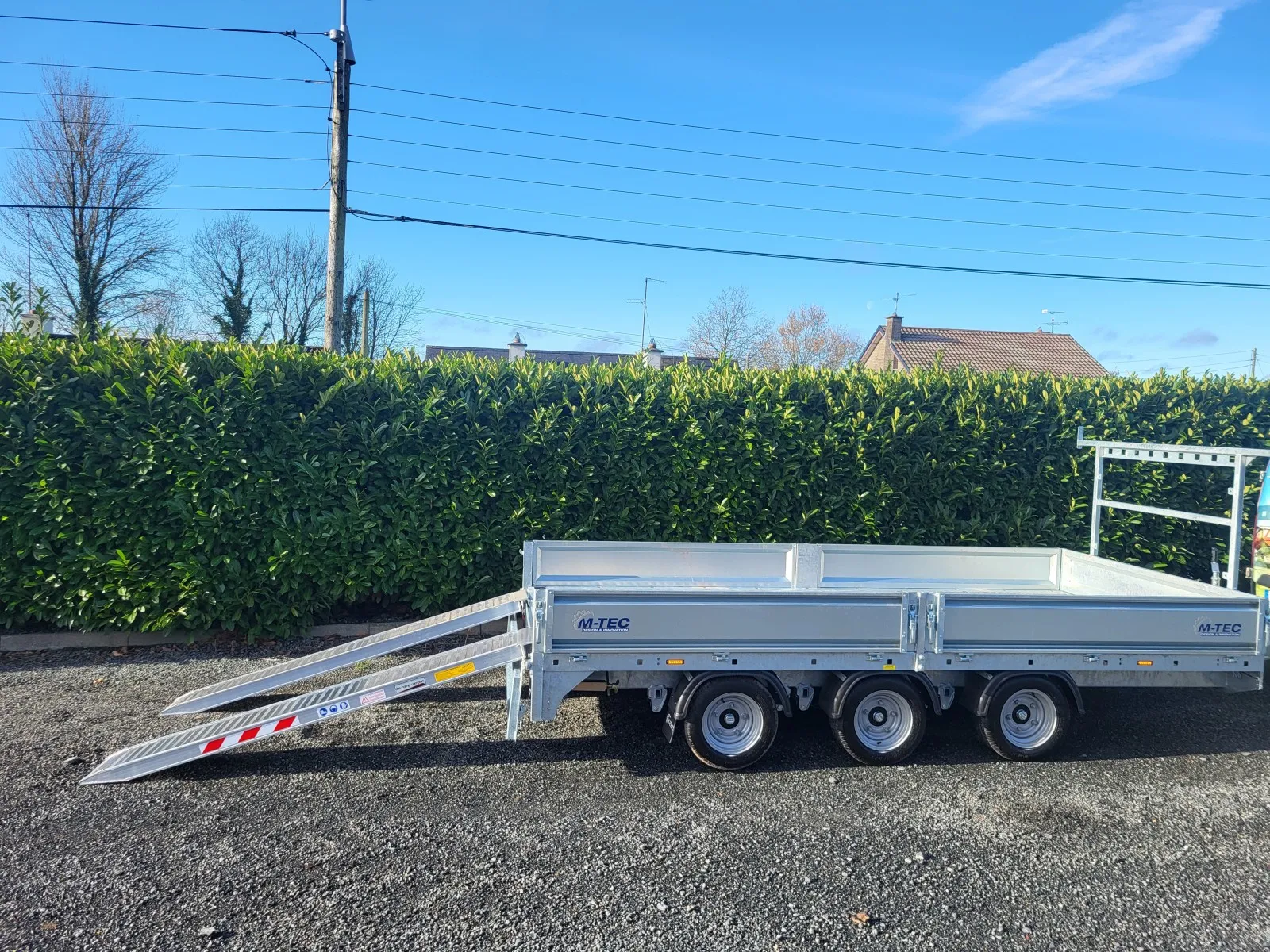 M-Tec Flatbed Tri Axle Builders Trailer