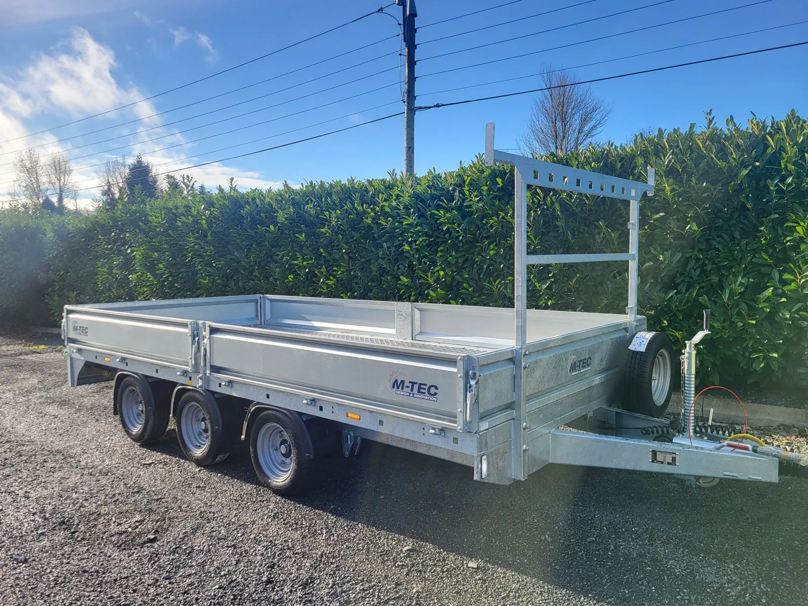 M-Tec Flatbed Tri Axle Builders Trailer