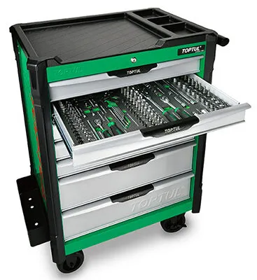 Toptul 213Pc 7-Drawer Mechanics Tool Trolley - QGE21322 | Heavy Duty Tool Storage