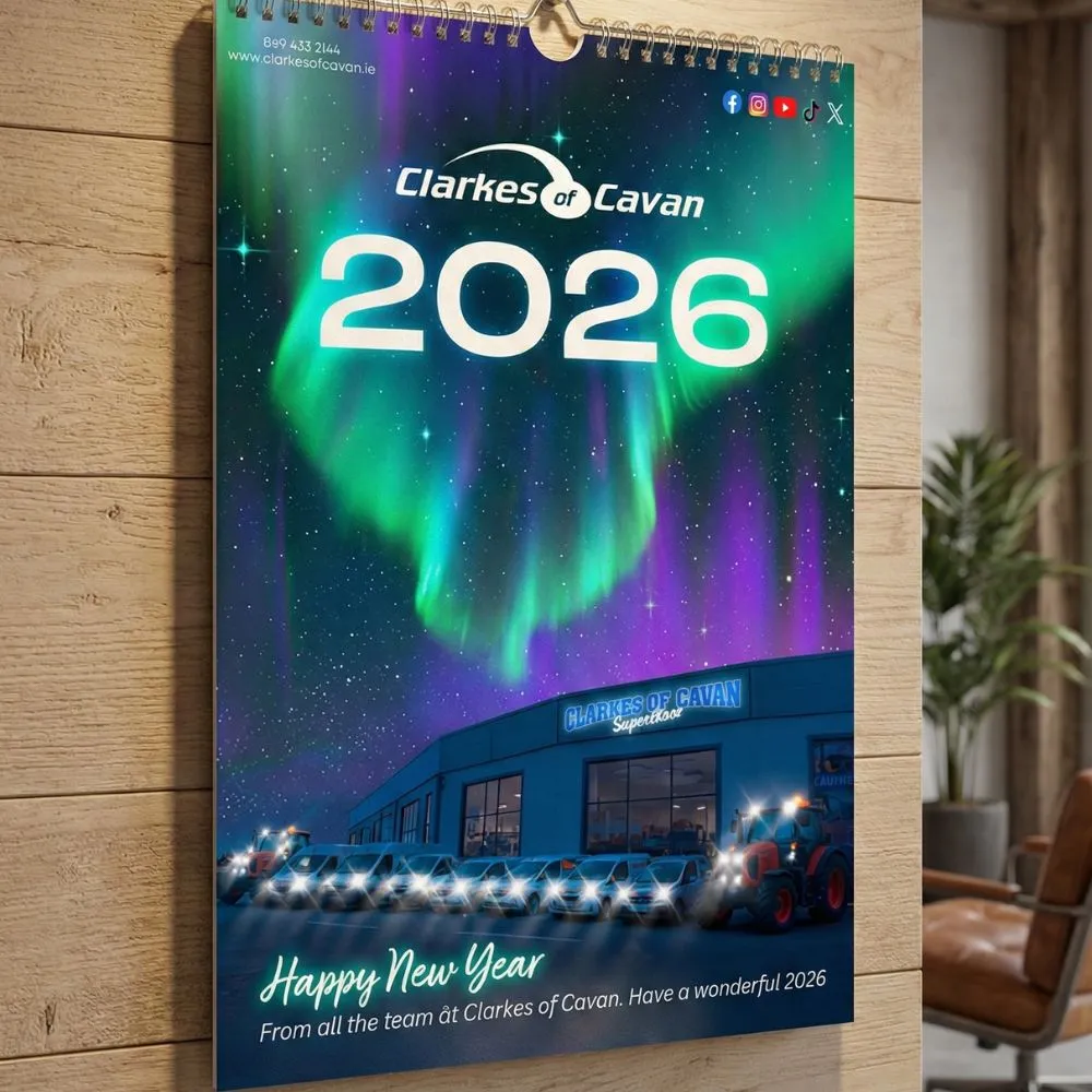 Clarkes of Cavan 2026 Calendar A3 Size