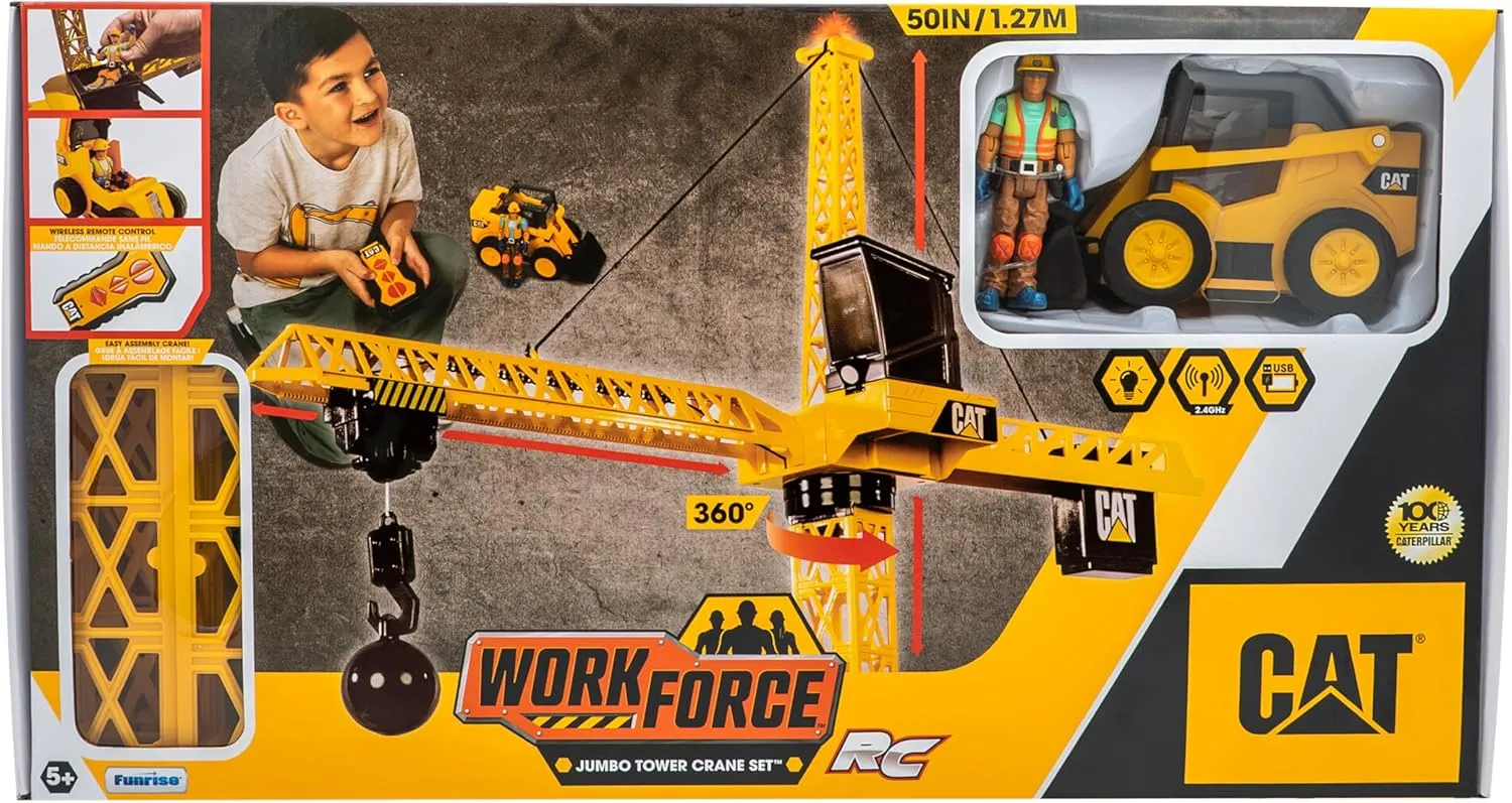 CAT Workforce Jumbo Tower Crane Set Remote Control