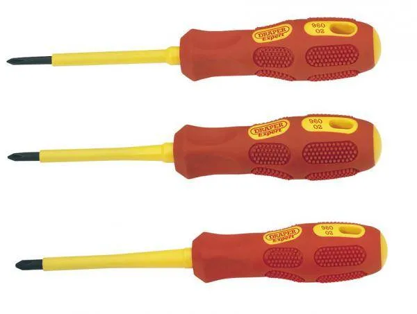 Draper Fully Insulated Cross Slot Screwdriver (Sold Loose) - No.0 x 60mm
