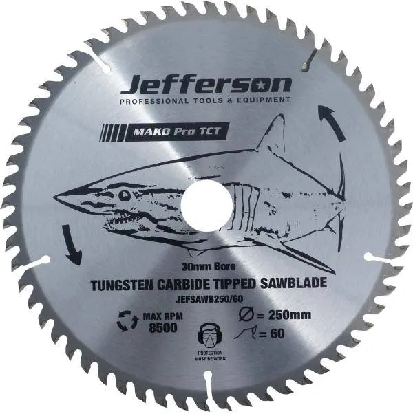 Jefferson JEFSAWB250/60 Mako Pro Tungsten Carbide TCT Blade