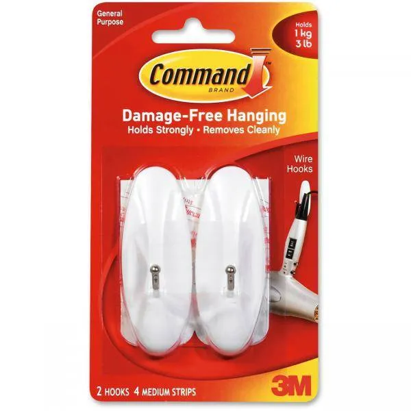 Command 17068 Medium Reusable Adhesive Plastic Hooks