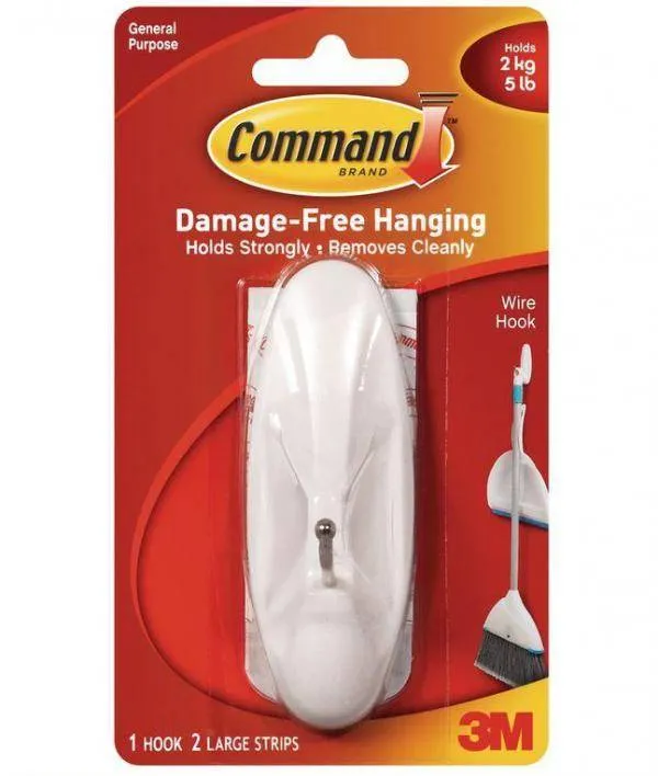 Command 17069 Large Reusable Adhesive Plastic Hook