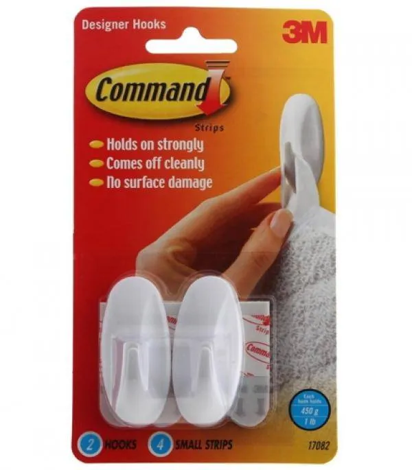 Command 3M 17082 Plastic Small Designer Hooks