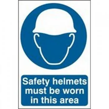 Sign Safety Helmet Must be Worn