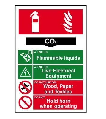 Sign Fire Extinguisher CO2