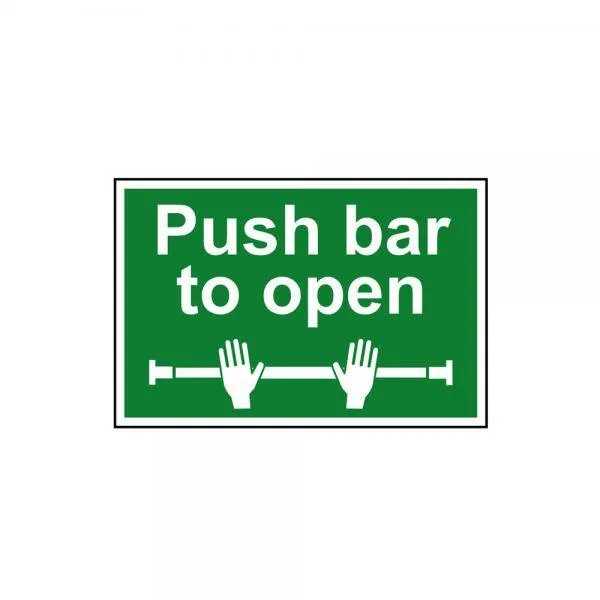 Sign Push Bar To Open