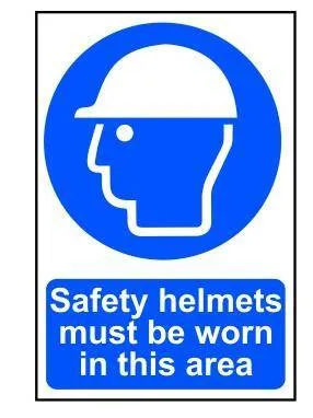 Sign Safety Helmet Work Large