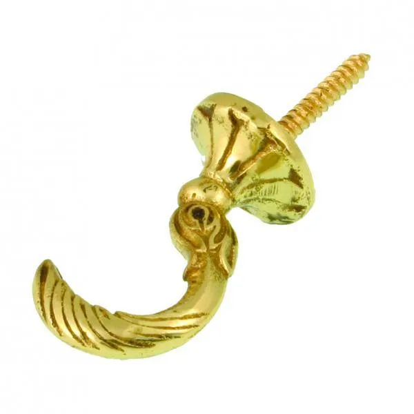 Large Egyptian Brass Tieback Hooks