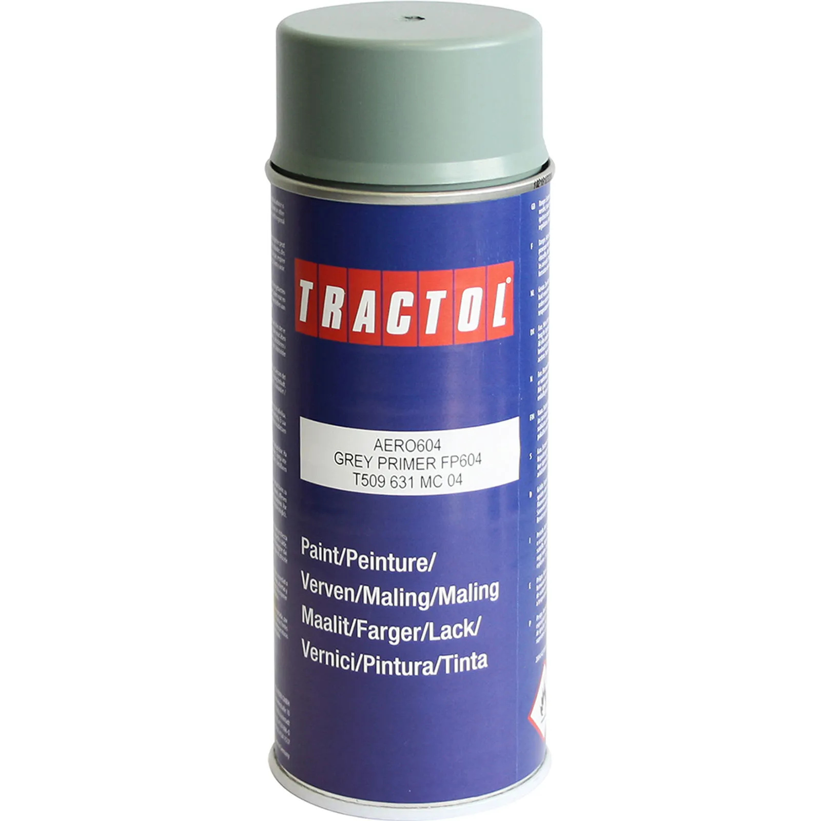 Tractol Paint 400ml Spray Can Grey Primer