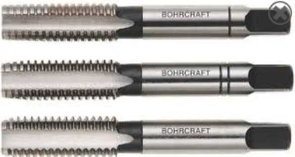 Bohrcraft Hand Tap Set P2178 – Metric M16 × 2 mm (Starter, Second & Plug Tap)