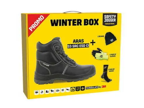 Aras Winter Box with Work boots, Winter Hat, Gloves and Socks