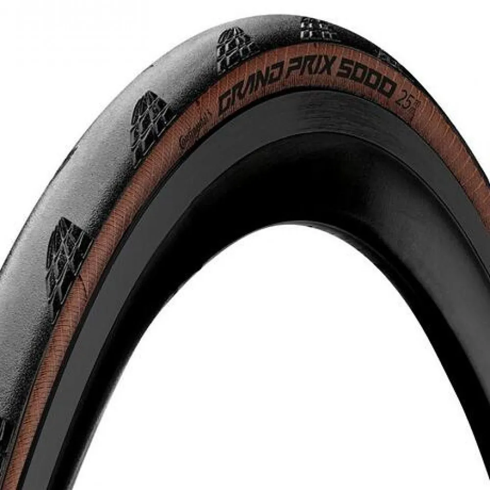 Continental Grand Prix 5000S TR Black/Trans 700x25c – Tubeless Ready | Black Chili Compound
