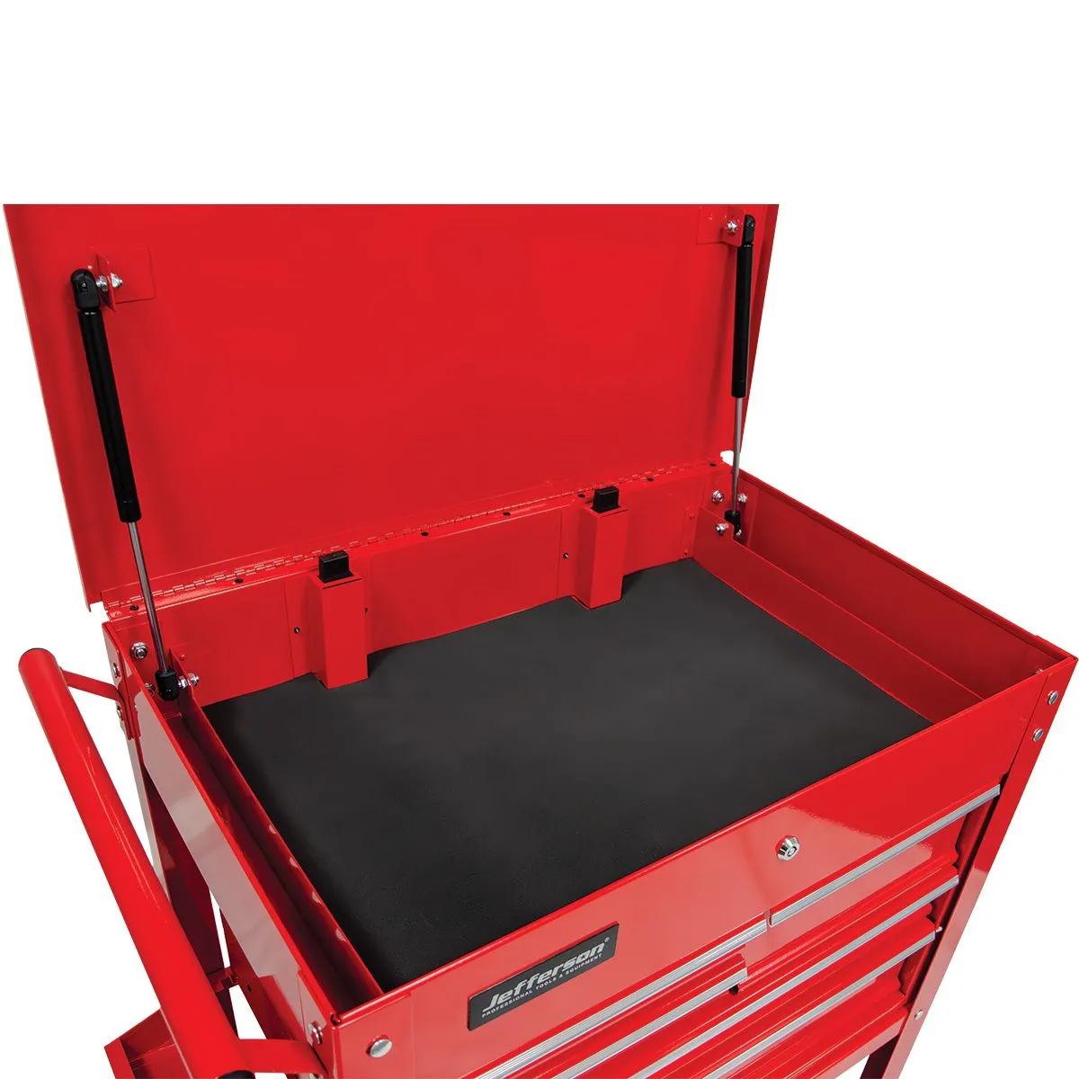 Jefferson Heavy Duty Mobile Tool & Parts Trolley with 5 Drawers & Lockable Lid