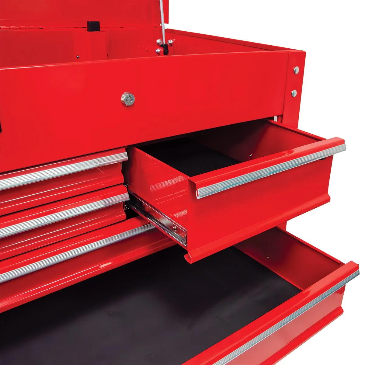 Jefferson Heavy Duty Mobile Tool & Parts Trolley with 5 Drawers & Lockable Lid