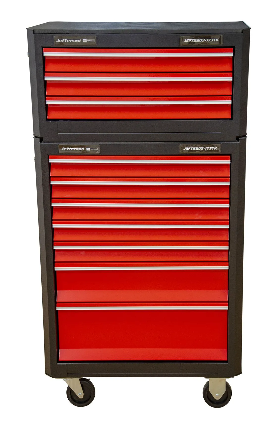 Jefferson 7+3 Drawer Professional Tool Chest | Heavy-Duty Storage with Central Locking
