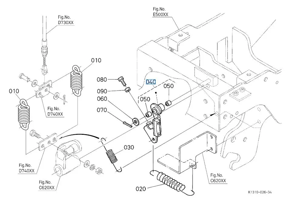K1310-95040 Kubota Brake Kit PTO – Complete PTO Brake Assembly for G Series