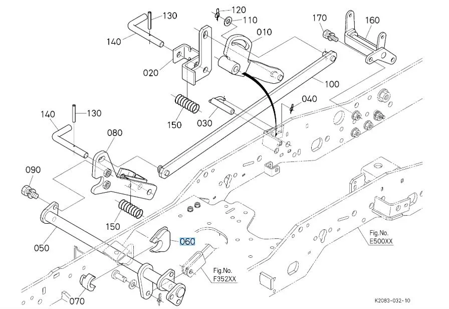 K2063‑44270 Kubota Rear Lift Boss | F35100 RH & F35200 LH Lift Link Compatible