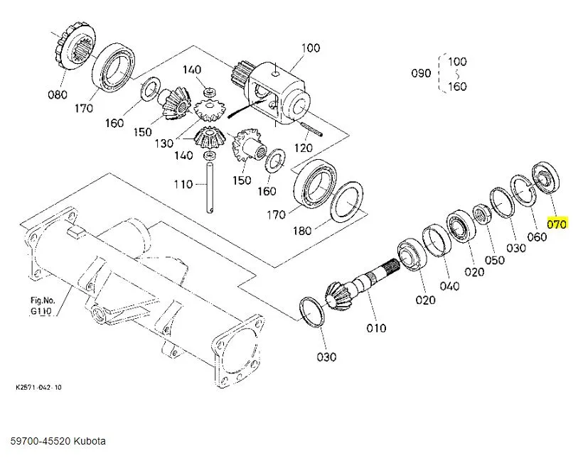 Kubota 59700-45520 Oil Seal – OEM Replacement for BX-Series & GZD Models