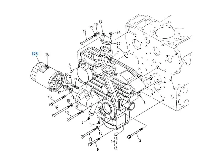 Kubota HH164-32430 Oil Filter (Cartridge) L5740 – Genuine OEM Replacement 