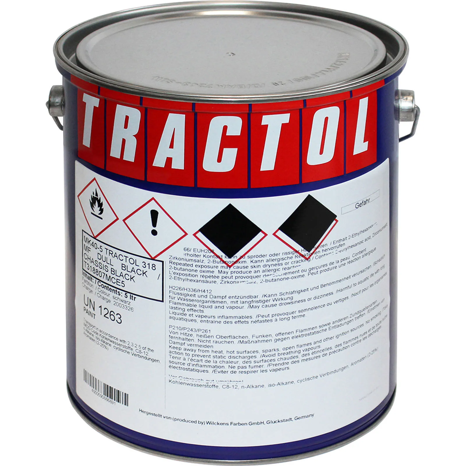 Tractol Paint 5L MF Dull Black/ Chassis Black Clarkes of Cavan
