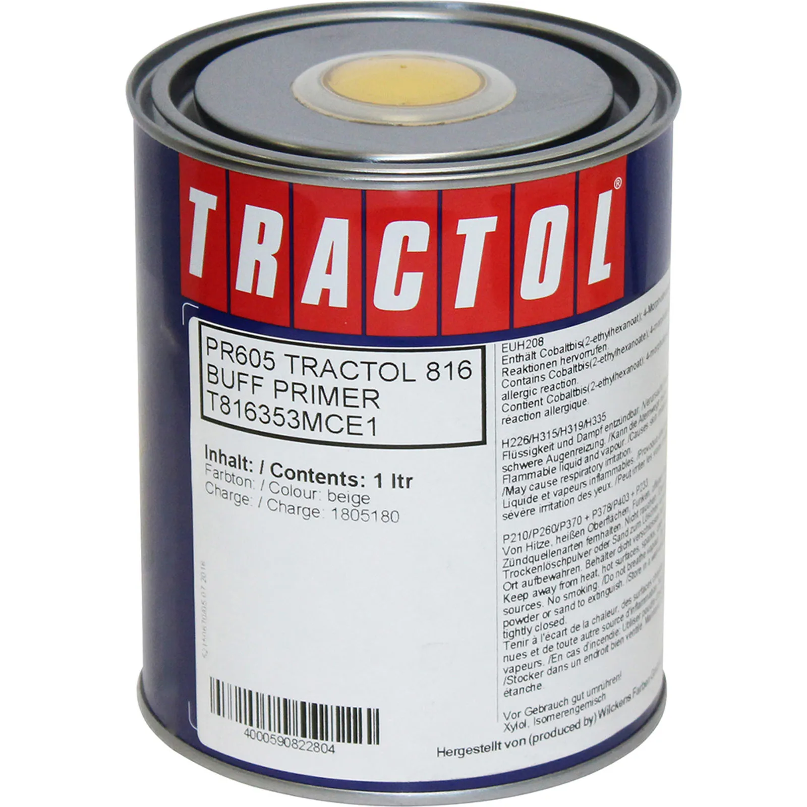 Tractol Paint 1L Yellow Buff Primer