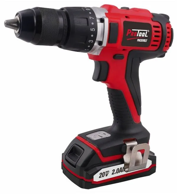 Protool 20V Cordless Drill with 2 x 2Ah Batteries