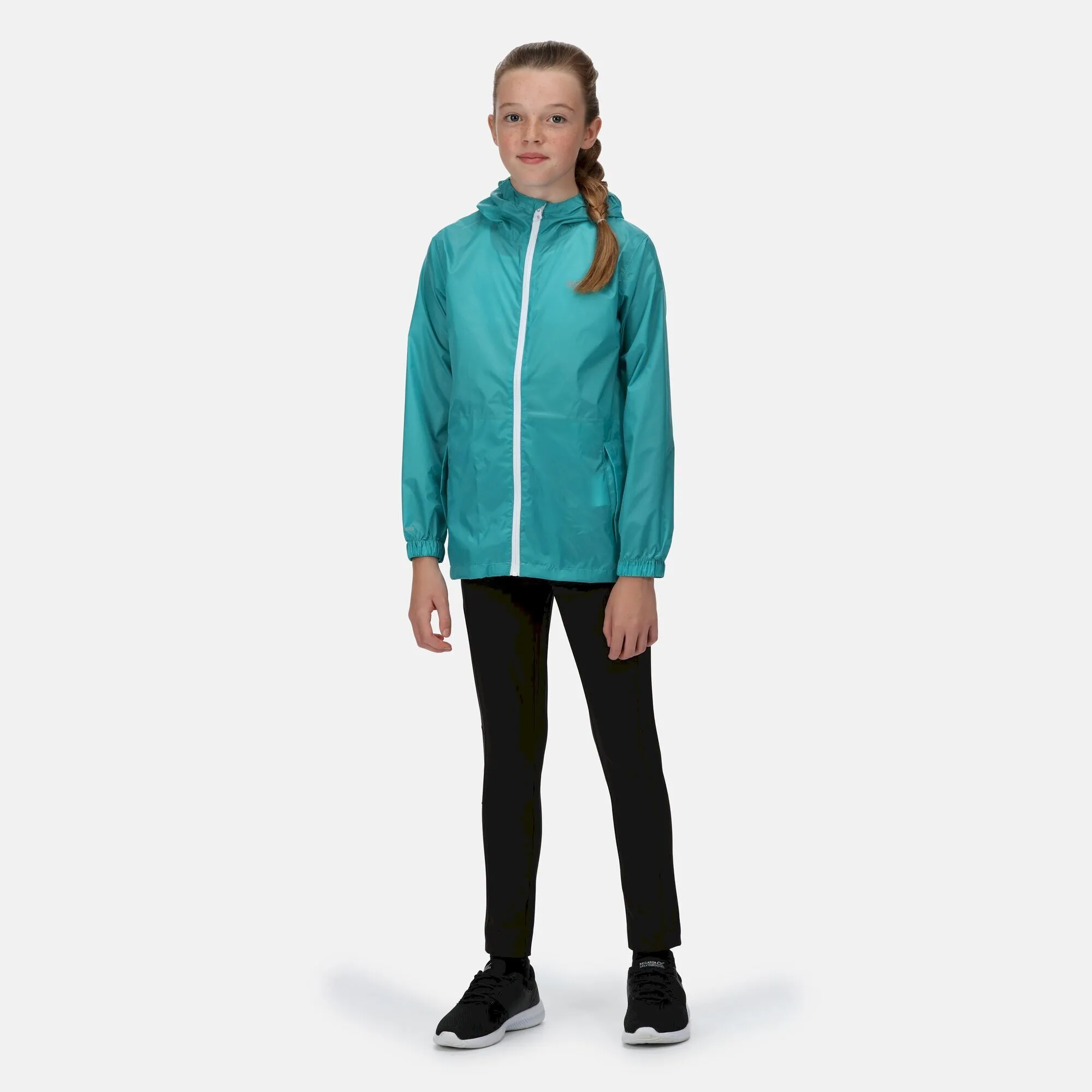 Regatta Kids Pack It Waterproof Packaway Jacket Turquoise