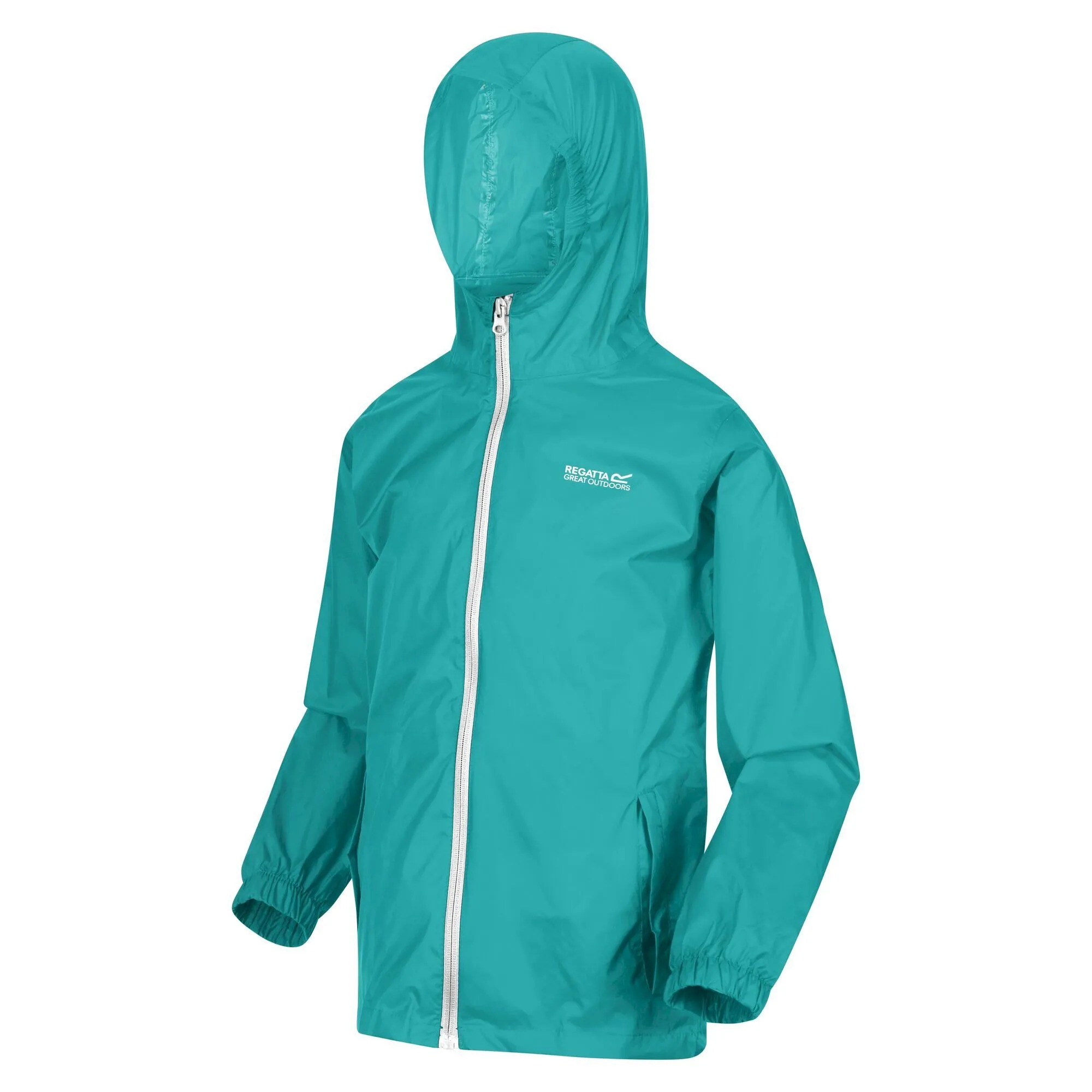 Regatta Kids Pack It Waterproof Packaway Jacket Turquoise