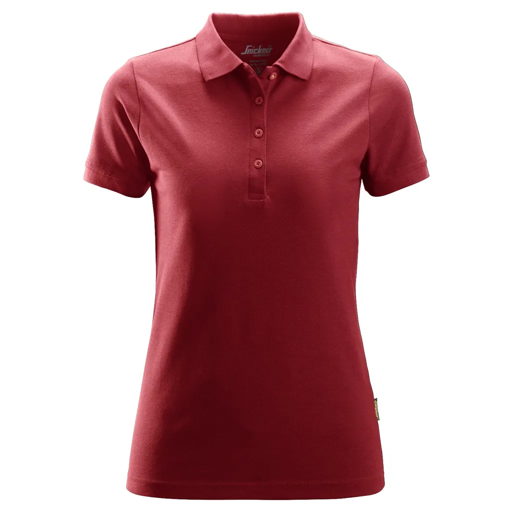 Womens red collared shirt top