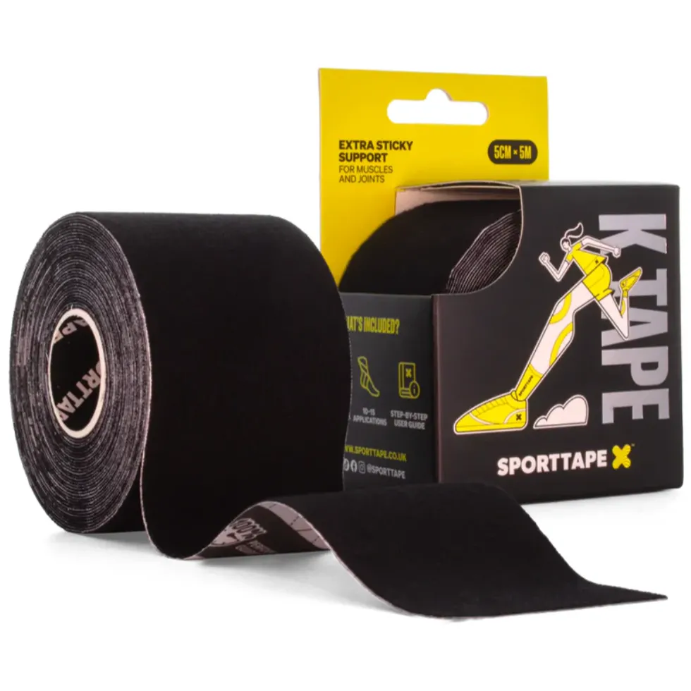 SportTape X Kinesiology Tape 5cm x 5M - Black