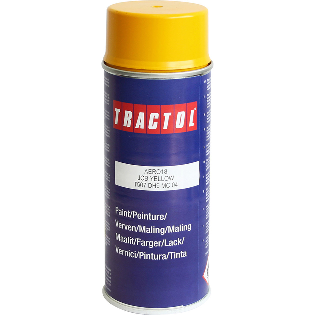 Tractol Paint 400ml Spray Can JCB Yellow