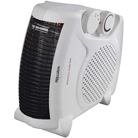 Warmlite 2 kW Fan Heater with Thermostat – WL44001 White Portable Thermo Fan